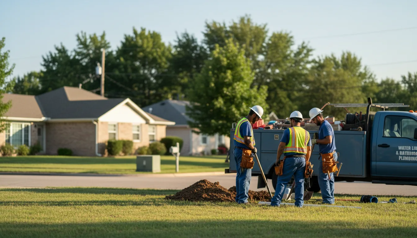 Residential water line and bathroom plumbing service in Imlay City, MI